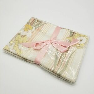 Vintage Pillowcases Floral White Pastel Standard Size | 2 pieces